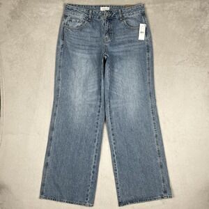 Pacsun Casey Low Rise Baggy Jeans Womens 32x31‎ Blue Wide Leg Y2K Skater NEW